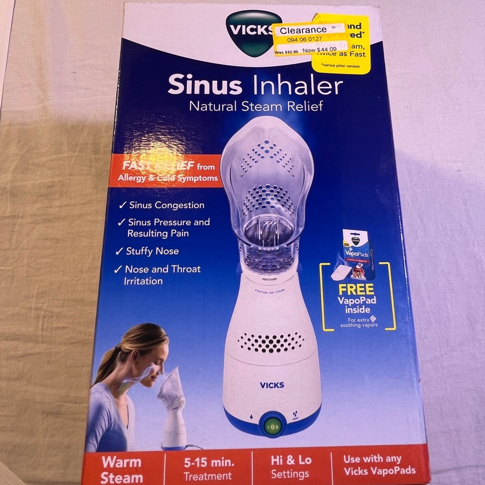 Vicks Sinus Inhaler Personal Steam Relief White NEW VIH200V4